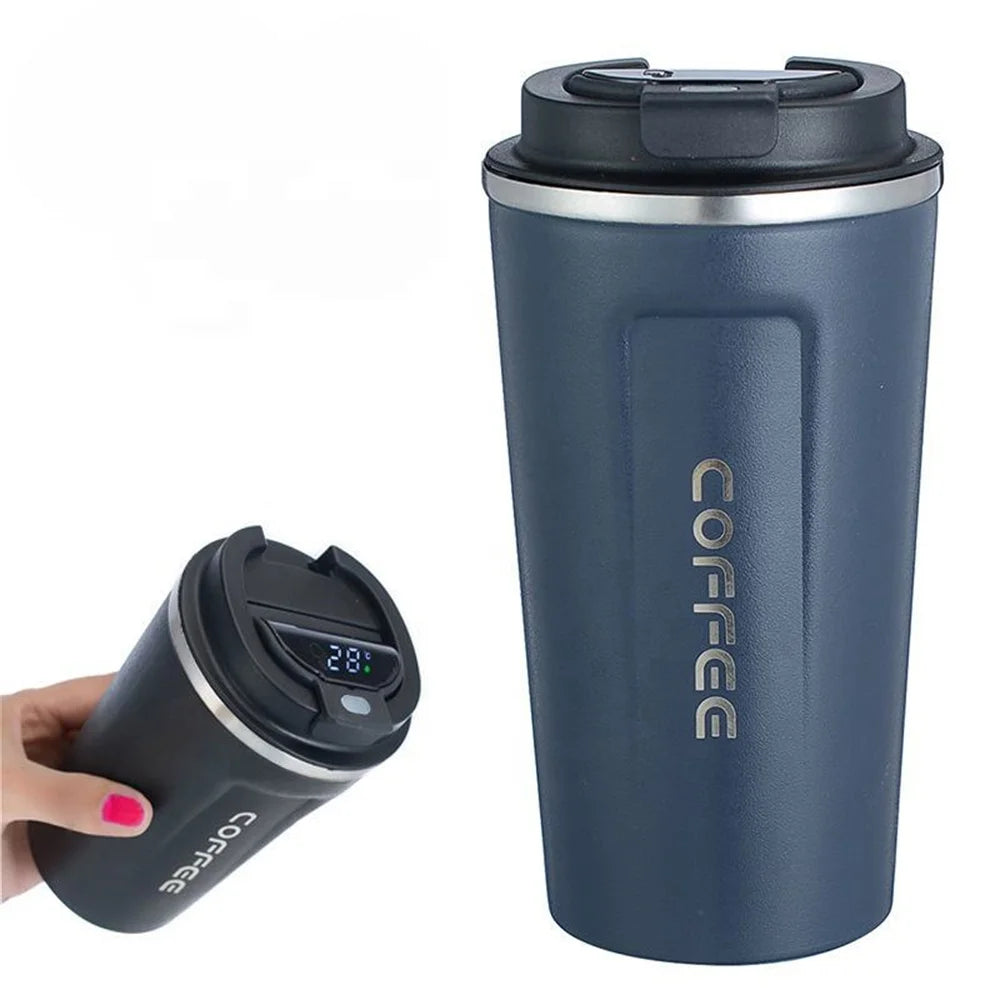 Intelligent Temperature Display Stainless Steel Smart Coffee Tumbler - Portable Travel Mug