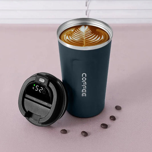 Intelligent Temperature Display Stainless Steel Smart Coffee Tumbler - Portable Travel Mug